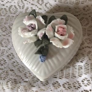 Hearts and Flowers Trinket Box